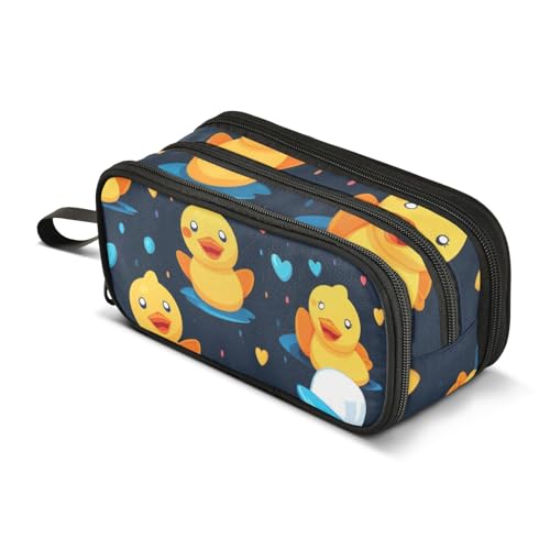 Federmäppchen mit großem Fassungsvermögen, für Büro, Uni, Schule, große Schreibwaren, Make-up-Tasche, niedliche Ente für Teenager und Erwachsene, mehrfarbig, Einheitsgröße, Kosmetikkoffer von Mnsruu