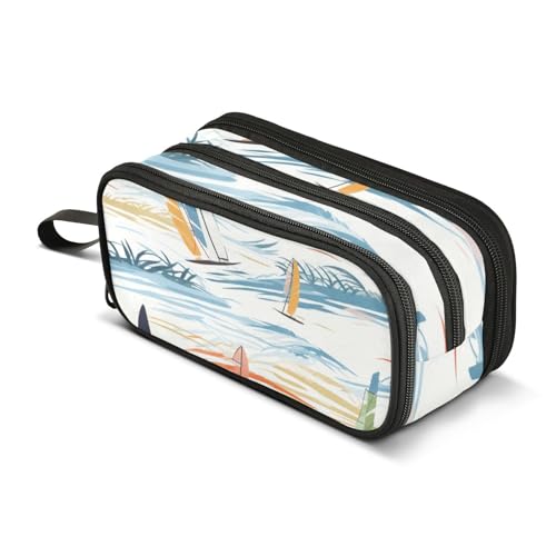 Federmäppchen mit großem Fassungsvermögen, für Büro, Uni, Schule, großes Schreibwaren, Make-up-Tasche, Kritzelboot, Federmäppchen für Teenager und Erwachsene, mehrfarbig, Einheitsgröße, Kosmetikkoffer von Mnsruu