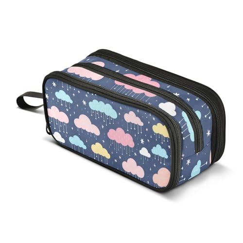 Federmäppchen mit großem Fassungsvermögen, für Büro, Uni, Schule, großes Schreibwaren, Make-up-Tasche, Kritzelei-Wolke, Federmäppchen für Teenager und Erwachsene, mehrfarbig, Einheitsgröße von Mnsruu