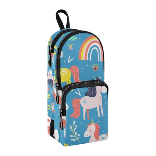 Federmäppchen mit kleinem Pferd, großes Fassungsvermögen, Stifttasche mit Fach für Schüler, Schultasche, Organizer, Stifteetui, Markeretui für Schule, Büro, Arbeit, Kleines Pferd, Blau, Einheitsgröße, Federmäppchen mit kleinem Pferd, großes Fassungsvermögen, Stifttasche mit Fach für Schüler, Schultasche, Organizer, Stifteetui, Markeretui für Schule, Büro, Arbeit, Kleines Pferd, Blau, Einheitsgröße, von Mnsruu