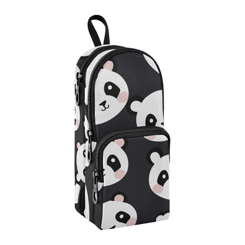 Federmäppchen mit niedlichem Panda-Motiv, großes Fassungsvermögen, Stifttasche mit Fach, für Schüler, Schultasche, Schreibwaren, Organizer, Stifteetui, Marker-Etui für Schule, Büro, Arbeit, Niedlicher von Mnsruu