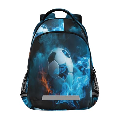 Fußball-Rucksäcke für Kinder, Schultasche, Studenten-Rucksack, Büchertasche für Jungen, Mädchen, Freizeittasche, Weiß mit Schwarz, Weiß mit schwarzem Fußball, Einheitsgröße Fußball-Rucksäcke für Kinder, Schultasche, Studenten-Rucksack, Büchertasche für Jungen, Mädchen, Freizeittasche, Weiß mit Schwarz, Weiß mit schwarzem Fußball, Einheitsgröße von Mnsruu