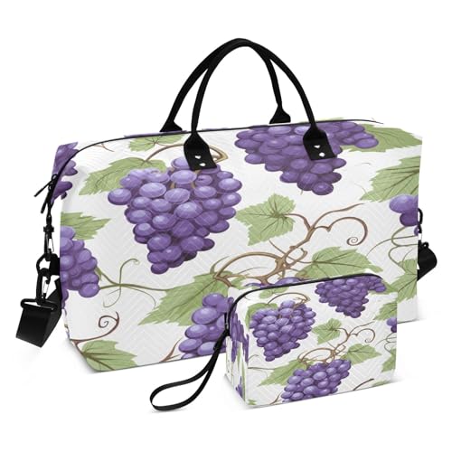 Grape Reisetasche, Reisetasche, Fitnessstudio, Yoga, Handgepäcktasche für Männer und Frauen, Wochenendtasche, grape, Einheitsgröße, Reisetasche von Mnsruu