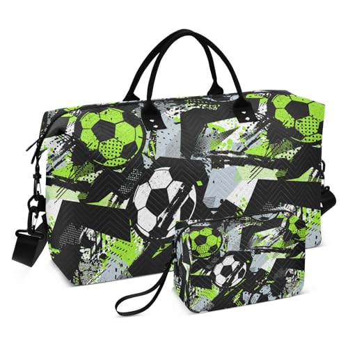 Große Reisetasche, abstrakte Grunge-Graffiti, Sport, Fußball, Wochenender, Reisetasche für Damen und Herren, Gepäcktasche mit Trolleyhülle, Flugzeug-Reiseutensilien zum Fliegen, #07, Einheitsgröße, von Mnsruu