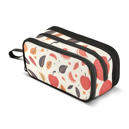 Großes Federmäppchen, Herbstblätter, Federmäppchen, Bürobedarf, Make-up-Tasche für Mittelschule, mehrfarbig, Einheitsgröße, Kosmetikkoffer von Mnsruu