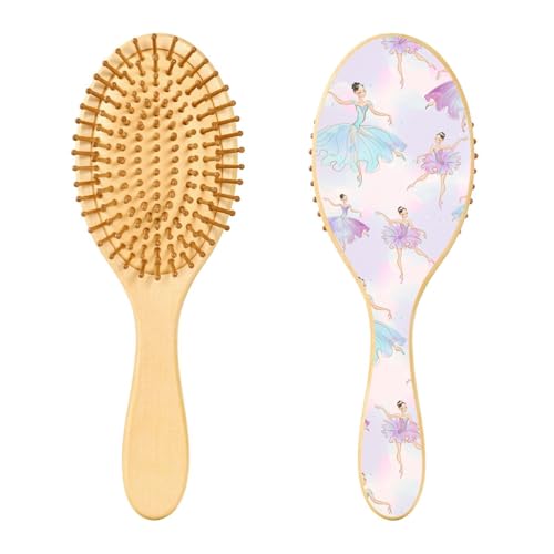 Haarbürste aus Holz, wundervolle Ballerina-Haarbürste für langes, kurzes, lockiges, dickes, dünnes Haar, für Damen, Herren, Jungen, Mädchen Haarbürste aus Holz, wundervolle Ballerina-Haarbürste für langes, kurzes, lockiges, dickes, dünnes Haar, für Damen, Herren, Jungen, Mädchen von Mnsruu