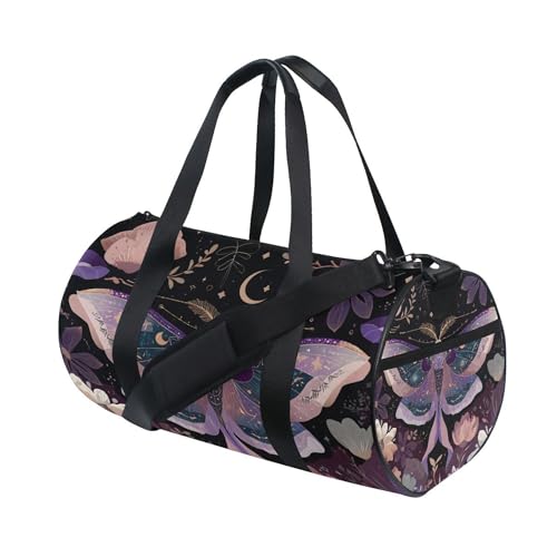 Herren Seesack Magic Skulls Sport Gym Bag Reise Übernachtungstasche Frauen Wochenendtasche für Reisen, Motten I18597, OneSize von Mnsruu