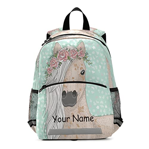 Individueller Kinder-Rucksack, personalisierter Rucksack mit Namen, Pferd, schöne Haare, Kindergarten, Schultasche für Kleinkinder, Mädchen, Jungen von Mnsruu