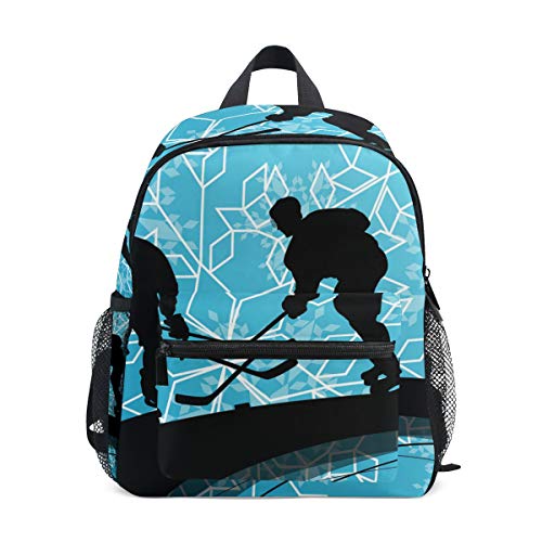 Kinderrucksack Eishockey Spieler Sport Kindergarten Vorschule Tasche für Kleinkinder Mädchen Jungen von Mnsruu