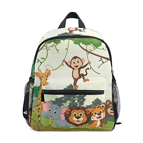 Kinderrucksack Jungle Animals Kindergarten Kindergartentasche für Kleinkinder Mädchen Jungen von Mnsruu