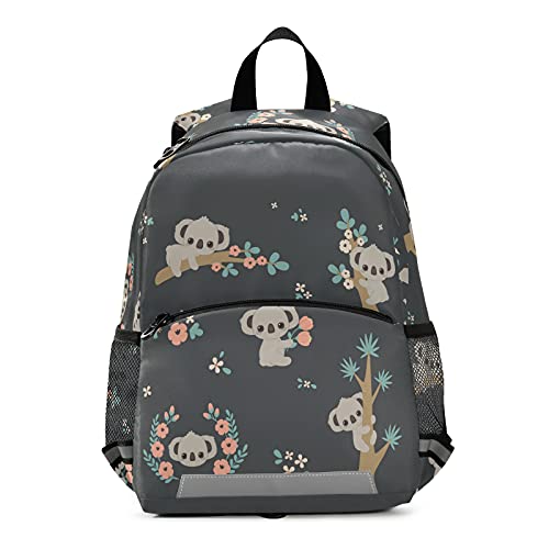 Koala und Blumen Kleinkind Rucksack für Kinder Jungen Mädchen Alter 3-6 Jahre Vorschul-Mini-Rucksack mit Leine von Mnsruu