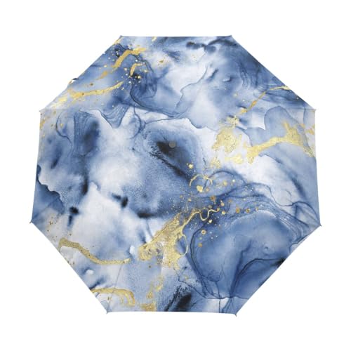 Kompakter Regenschirm mit abstraktem Kunstdruck, automatisches Öffnen, Schließen, Regenschirm, Reisen, winddicht, UV-beständig, Mehrfarbig, Einheitsgröße von Mnsruu