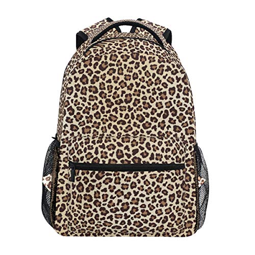 Leopard Animal Gemoetric Schulrucksack für Jungen Mädchen Kinder Reisetasche Bookbag von Mnsruu