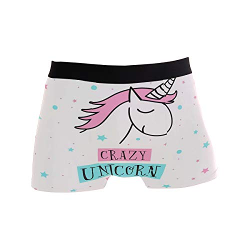 MNSRUU Crazy Universal Einhorn Horse Herren Unterwäsche Regular Leg Boxer Brief Gr. X-Large, Multi von Mnsruu