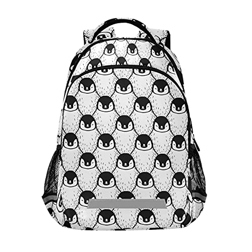 MNSRUU Schulrucksack mit Brustgurt, niedlicher Einhorn Laptop Rucksack, Reise Wandern Rucksack für Jungen Mädchen, Pinguine 009, Einheitsgröße, Rucksack Rucksäcke von Mnsruu