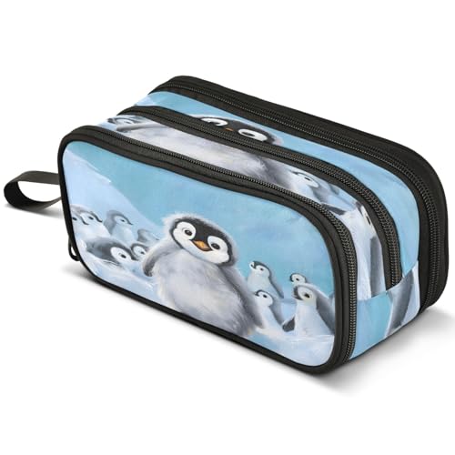 Mnsruu Aquarell-Federmäppchen mit Kuhblumenkranz, großes Fassungsvermögen, Stifteetui mit 3 Fächern, Stifthalter, Organizer, Schreibwaren-Tasche, B070, Kinderrucksack von Mnsruu