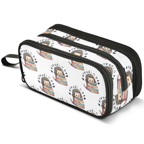 Mnsruu Campanula Federmäppchen mit Blumenmotiv, großes Fassungsvermögen, Stifteetui mit 3 Fächern, Stifthalter, Organizer, Schreibwaren-Tasche, B230, Kinderrucksack von Mnsruu