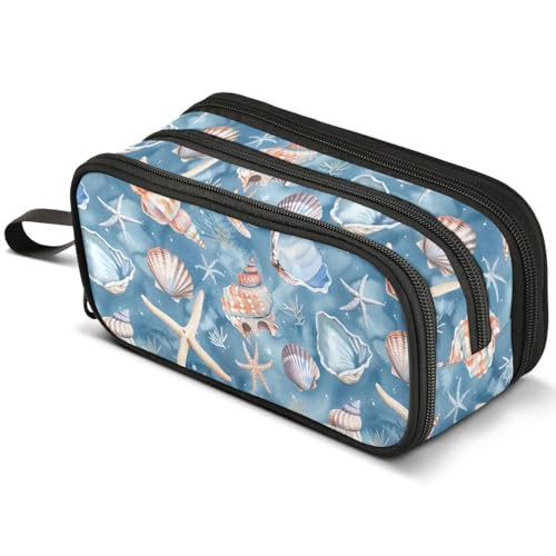 Mnsruu Campanula Federmäppchen mit Blumenmotiv, großes Fassungsvermögen, Stifteetui mit 3 Fächern, Stifthalter, Organizer, Schreibwaren-Tasche, B237, Kinderrucksack von Mnsruu