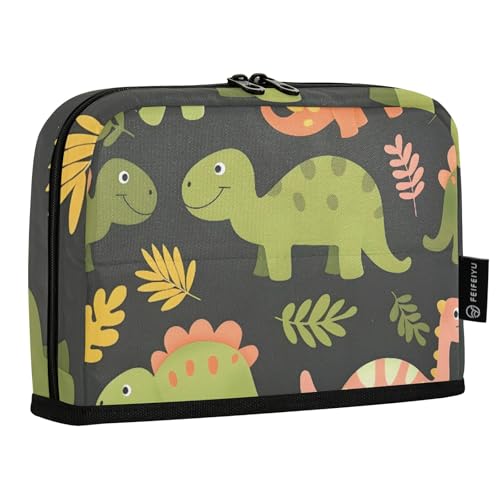 Mnsruu Dinosaurier-Federmäppchen, großes Fassungsvermögen, Stifttasche für Jungen und Mädchen, mehrschichtiges Stifteetui, Stifthalter, Schreibwaren-Organizer für Schule, Büro, Arbeit von Mnsruu