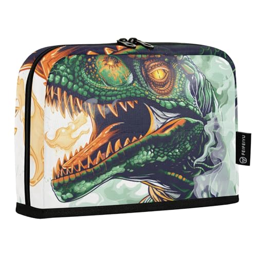 Mnsruu Ein wildes Dinosaurier-Federmäppchen, großes Fassungsvermögen, Stifttasche für Jungen und Mädchen, mehrschichtiges Stifteetui, Stifthalter, Schreibwaren-Organizer für Schule, Büro, Arbeit von Mnsruu