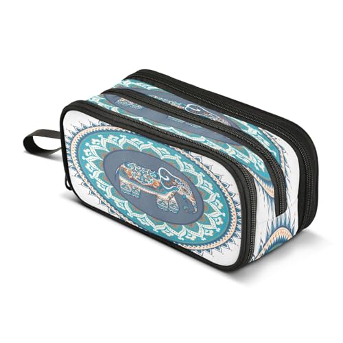 Mnsruu Federmäppchen, afrikanischer Tribal-Stil, Boho-Elefant, großes Fassungsvermögen, 3 Fächer, Beutelhalter, Schulbedarf, Jungen und Mädchen, mehrfarbig, Einheitsgröße, Taschen-Organizer Mnsruu Federmäppchen, afrikanischer Tribal-Stil, Boho-Elefant, großes Fassungsvermögen, 3 Fächer, Beutelhalter, Schulbedarf, Jungen und Mädchen, mehrfarbig, Einheitsgröße, Taschen-Organizer von Mnsruu