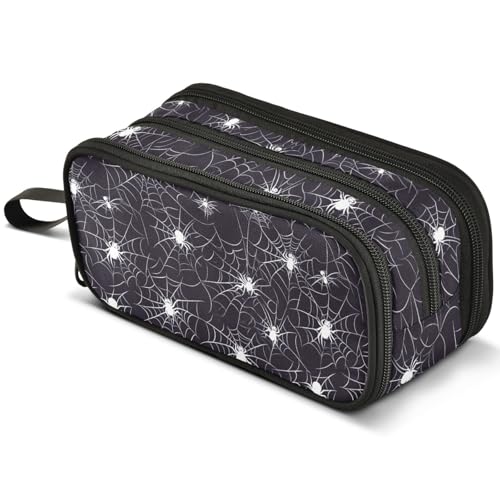 Mnsruu Federmäppchen mit Aquarell-Füchsen, Winterpflanzen, großes Fassungsvermögen, Stifteetui mit 3 Fächern, Stifthalter, Organizer, Schreibwaren-Tasche, B665, Kinderrucksack von Mnsruu