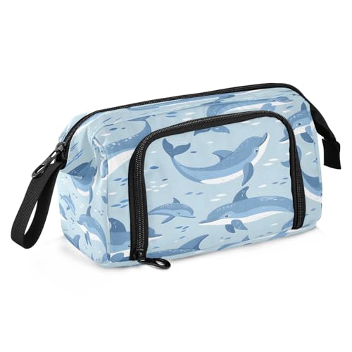 Mnsruu Federmäppchen mit Delfin-Muster, großes Fassungsvermögen, Federmäppchen, Stiftebox, Schreibwaren, Büro, Organizer-Tasche für Jungen und Mädchen, Delfin-Muster, Einheitsgröße, modisch Mnsruu Federmäppchen mit Delfin-Muster, großes Fassungsvermögen, Federmäppchen, Stiftebox, Schreibwaren, Büro, Organizer-Tasche für Jungen und Mädchen, Delfin-Muster, Einheitsgröße, modisch von Mnsruu