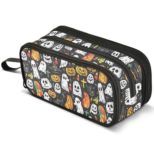 Mnsruu Federmäppchen mit Motorrad-Helmen, großes Fassungsvermögen, Stifteetui mit 3 Fächern, Stifthalter, Organizer, Schreibwaren-Tasche, B151, Kinderrucksack von Mnsruu