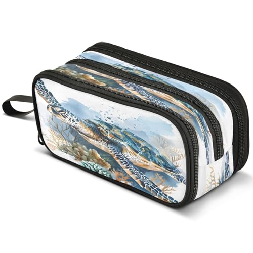 Mnsruu Federmäppchen mit Vogelhäuschen, großes Fassungsvermögen, Federmäppchen mit 3 Fächern, Stifthalter, Organizer, Schreibwaren-Tasche, B012, Kinderrucksack von Mnsruu