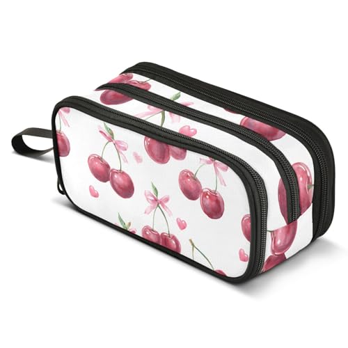 Mnsruu Federmäppchen mit großem Fassungsvermögen, 3 Fächern, Stifteetui, für Jungen, Mädchen, Schule, Bürobedarf, Aufbewahrung, Organizer, großes Federmäppchen, blaue Schneeflocken, Weiß, Weihnachten von Mnsruu