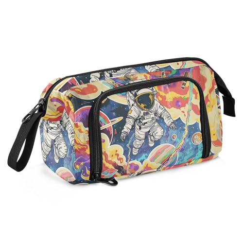 Mnsruu Federmäppchen mit großem Fassungsvermögen, Astronauten-Design, Regenbogen-Design, Stiftebeutel, Schreibwaren-Tasche, Schule, Uni, Büro, Organizer für Teenager, Erwachsene, Studenten, Astronaut Mnsruu Federmäppchen mit großem Fassungsvermögen, Astronauten-Design, Regenbogen-Design, Stiftebeutel, Schreibwaren-Tasche, Schule, Uni, Büro, Organizer für Teenager, Erwachsene, Studenten, Astronaut von Mnsruu