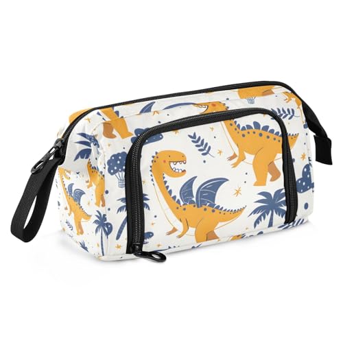 Mnsruu Federmäppchen mit großem Fassungsvermögen, Dinosaurier-Spiel, Basketball, Stiftebeutel, Schreibwaren-Tasche, Schule, Uni, Büro, Organizer für Teenager, Erwachsene, Studenten, von Mnsruu