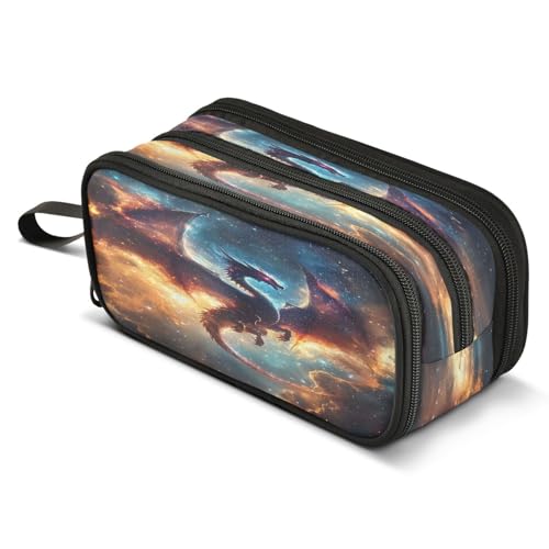 Mnsruu Federmäppchen mit großem Fassungsvermögen, Igel, Garten, Sonnenblumen, Stifteetui, 3 Fächer, tragbarer Aufbewahrungs-Organizer für Teenager, Mädchen, Jungen, Schule, Büro von Mnsruu