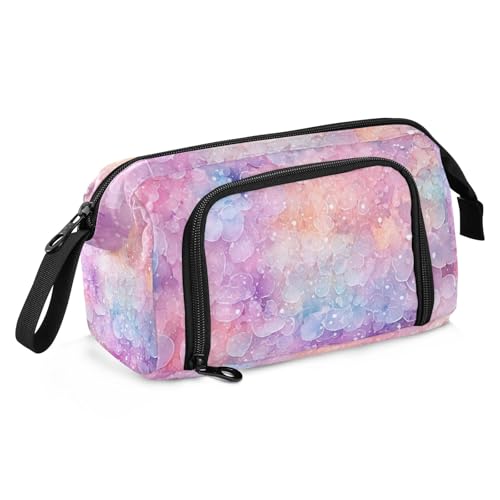 Mnsruu Federmäppchen mit großem Fassungsvermögen, Regenbogen-Muster, Stiftebeutel, Schreibwaren-Tasche, Schule, Uni, Büro, Organizer für Teenager, Erwachsene, Studenten, Regenbogenmuster, von Mnsruu