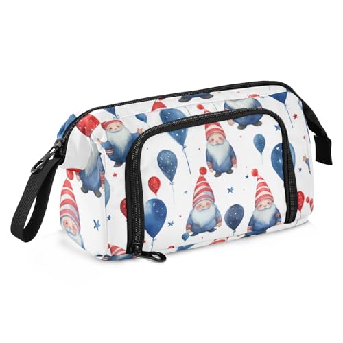 Mnsruu Federmäppchen mit großem Fassungsvermögen, amerikanische Unabhängigkeitstaschen, Ballons, Zwergstiftebeutel, Schreibwaren-Tasche, Schule, Uni, Büro, Organizer für Teenager, Erwachsene, von Mnsruu