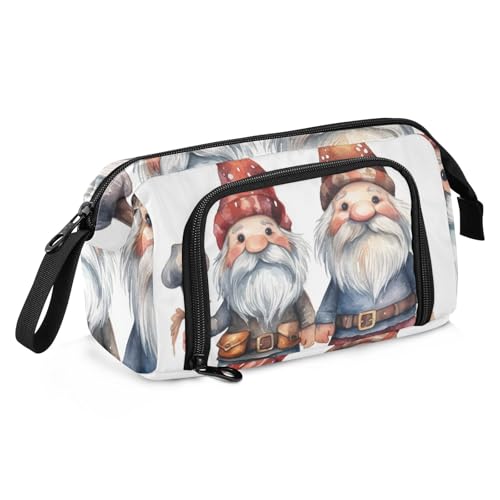 Mnsruu Federmäppchen mit großem Fassungsvermögen, zwei alte Zwergstiftebeutel, Schreibwaren-Tasche, Schule, Uni, Büro, Organizer für Teenager, Erwachsene, Studenten, Zwei alte Zwerge, Einheitsgröße, von Mnsruu