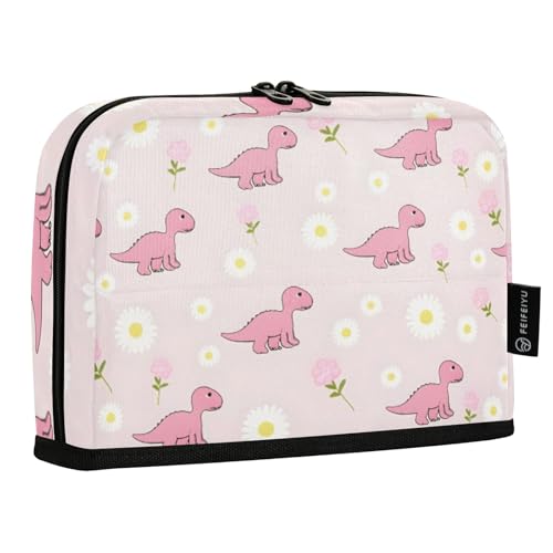 Mnsruu Federmäppchen mit niedlichem Dinosaurier-Motiv, stehendes Federmäppchen, großes Fassungsvermögen, Stifttasche für Jungen und Mädchen, mehrschichtiges Stifteetui, Stifthalter von Mnsruu