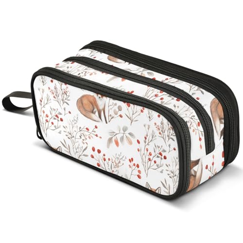 Mnsruu Federmäppchen mit niedlichem Faultier-Design, großes Fassungsvermögen, Federmäppchen mit 3 Fächern, Stifthalter, Organizer, Schreibwaren-Tasche, B555, Kinderrucksack von Mnsruu