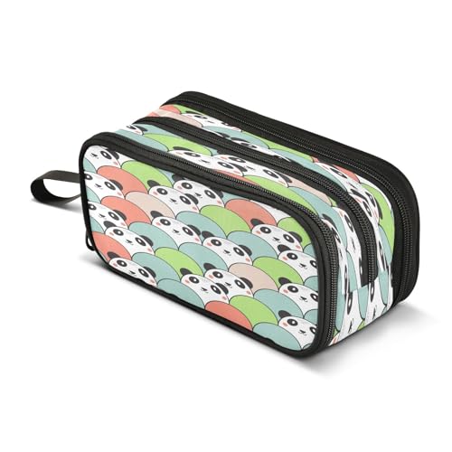 Mnsruu Federmäppchen mit niedlichem Panda-Motiv, bunt, großes Fassungsvermögen, 3 Fächer, Schulbedarf, Jungen und Mädchen, mehrfarbig, Einheitsgröße, Taschen-Organizer Mnsruu Federmäppchen mit niedlichem Panda-Motiv, bunt, großes Fassungsvermögen, 3 Fächer, Schulbedarf, Jungen und Mädchen, mehrfarbig, Einheitsgröße, Taschen-Organizer von Mnsruu