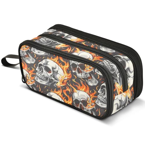 Mnsruu Federmäppchen mit schwarzem Hintergrund, großes Fassungsvermögen, Stifteetui mit 3 Fächern, Stifthalter, Organizer, Schreibwaren-Tasche, B169, Kinderrucksack von Mnsruu