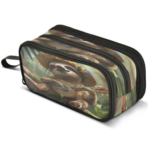 Mnsruu Federmappe mit Vogelbaum-Design, großes Fassungsvermögen, Stifteetui mit 3 Fächern, Stifthalter, Organizer, Schreibwaren-Tasche, B024, Kinderrucksack von Mnsruu