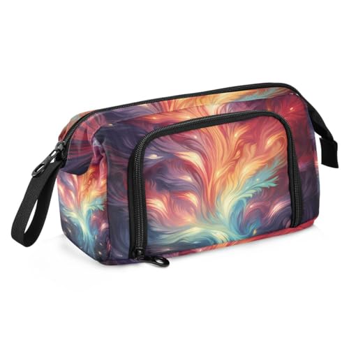 Mnsruu Galaxy Nebula Batik-Federmäppchen, große Kapazität, Stifttasche, Schreibwaren, Federmäppchen, Handtasche für Studenten, Teenager, Schule, Büro, Mehrfarbig von Mnsruu