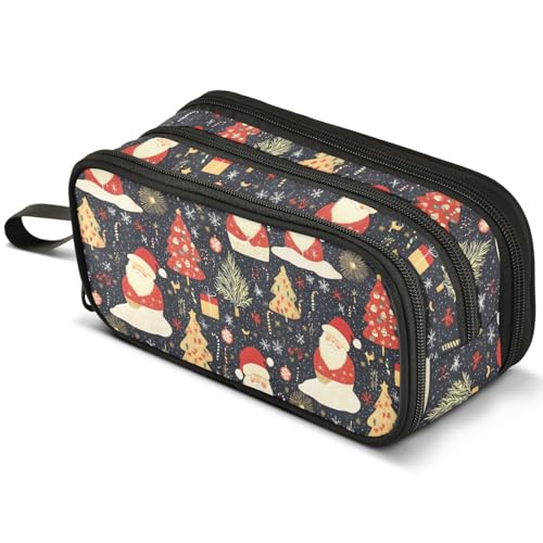 Mnsruu Halloween-Skelett-Federmäppchen, großes Fassungsvermögen, Stifteetui mit 3 Fächern, Stifthalter, Organizer, Schreibwaren-Tasche, B308, Kinderrucksack von Mnsruu