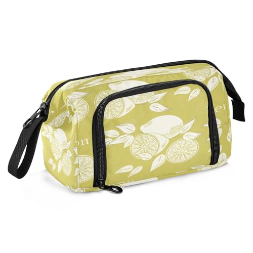 Mnsruu Lemon Summer Federmäppchen, großes Fassungsvermögen, Federmäppchen, Schreibwaren-Tasche für Büro, Schule, mehrfarbig, Schulranzen von Mnsruu