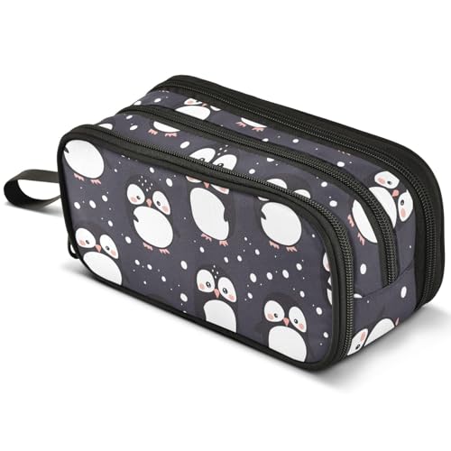 Mnsruu Nahtloses Federmäppchen mit großem Fassungsvermögen, Federmäppchen mit 3 Fächern, Stifthalter, Organizer, Schreibwaren-Tasche, B220, Kinderrucksack von Mnsruu