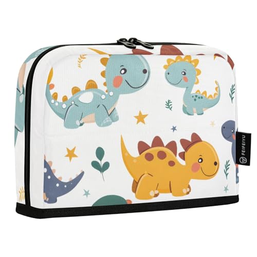 Mnsruu Niedliches Dinosaurier-Federmäppchen, großes Fassungsvermögen, Stifttasche für Jungen und Mädchen, mehrschichtiges Stifteetui, Stifthalter, Schreibwaren-Organizer für Schule, Büro, Arbeit von Mnsruu