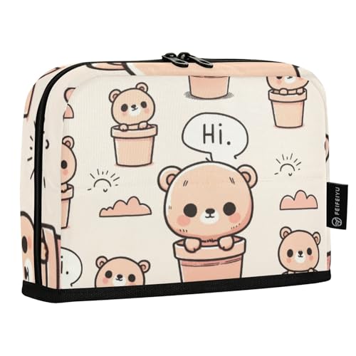 Mnsruu Niedliches Teddybär-Federmäppchen, großes Fassungsvermögen, Stifttasche für Jungen und Mädchen, mehrschichtiges Stifteetui, Stifthalter, Schreibwaren-Organizer für Schule, Büro, Arbeit Mnsruu Niedliches Teddybär-Federmäppchen, großes Fassungsvermögen, Stifttasche für Jungen und Mädchen, mehrschichtiges Stifteetui, Stifthalter, Schreibwaren-Organizer für Schule, Büro, Arbeit von Mnsruu