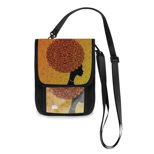 Mnsruu Schöne afrikanische Frau, Reisebrieftasche, Reisepasshalter, Kreditkartenhalter, Tasche, Unisex, Crossbody-Börse, Reisebrieftasche mit verstellbarem Riemen, #01, Einheitsgröße, modisch Mnsruu Schöne afrikanische Frau, Reisebrieftasche, Reisepasshalter, Kreditkartenhalter, Tasche, Unisex, Crossbody-Börse, Reisebrieftasche mit verstellbarem Riemen, #01, Einheitsgröße, modisch von Mnsruu