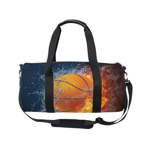 Mnsruu Sport-Turnbeutel mit Schultergurt für Damen und Herren, Basketball mit Feuerwehrtasche, Reisetraining, Workout-Tasche mit Schuhfach für Übernachtung, Wochenende, #01, Einheitsgröße, modisch von Mnsruu
