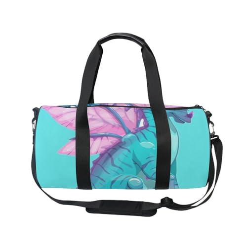 Mnsruu Sporttasche mit Schultergurt für Damen und Herren, Dinosaurier-Reisetasche, Trainingstasche mit Schuhfach für Übernachtung, Wochenende, #01, Einheitsgröße, modisch von Mnsruu